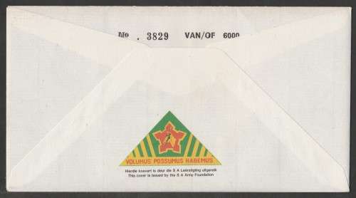SA ARMY COM COVER #10 - 1987 125 YEARS NATAL FIELD ARTILLERY