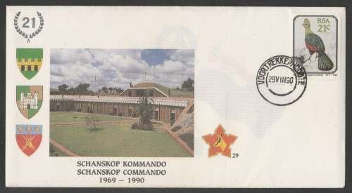 SA ARMY COM COVER #29 - 1990 21 YEARS SCHANSKOP COMMANDO WITH DIFFERENT DATE D/S
