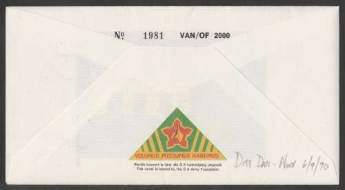SA ARMY COM COVER #29 - 1990 21 YEARS SCHANSKOP COMMANDO WITH DIFFERENT DATE D/S