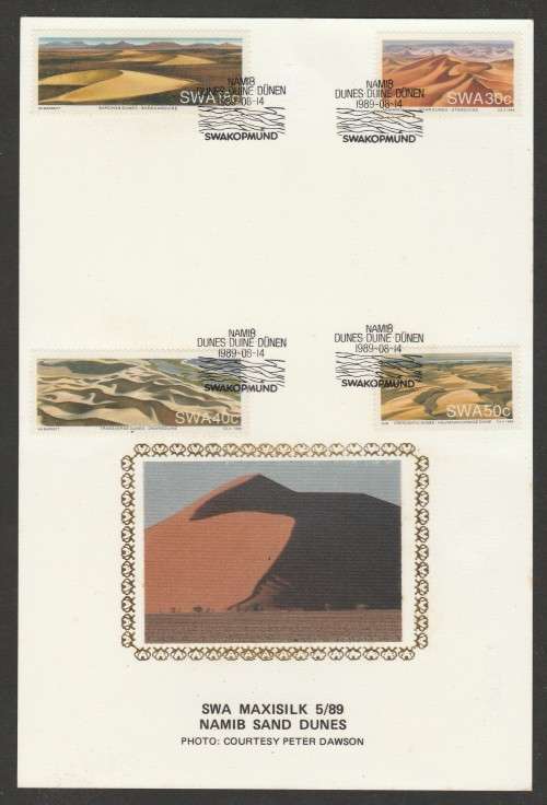SWA 1989 NAMIB SAND DUNES LIMITED EDITION MAXISILK CARD 5/89