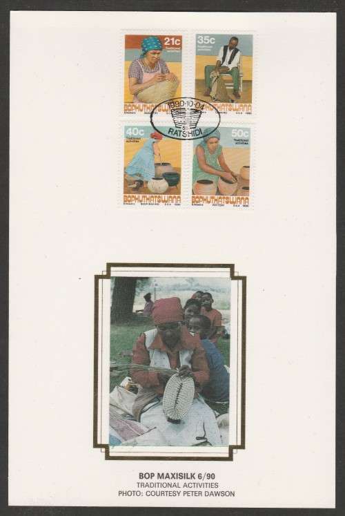 BOP 1990 TRADITIONAL ACTIVITIES LIMITED EDITION MAXISILK CARD 6/90