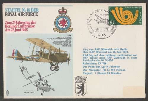 AVIATION 1973 ROYAL AIR FORCE FLIGHT COVER STAFFEL MR18 DER