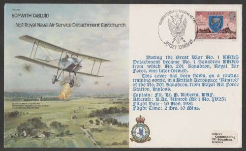 AVIATION 1981 FLIGHT COVER ROYAL NAVAL AIR SERVICE DETACHMENT EASTCHURCH