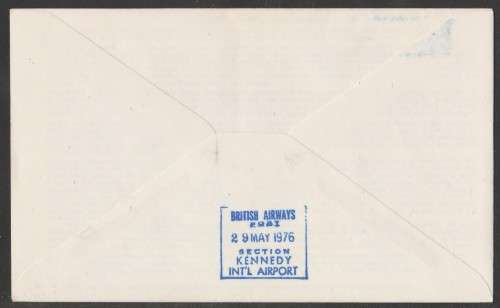 AVIATION 1976 BRITISH AIRWAYS FLIGHT COVER AMERICAN BICETENARY LINKS WITH JERSEY