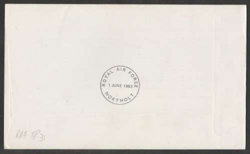 AVIATION 1983 RAF FLIGHT COVER CAPT CHUCK YEAGER FLOWN PARIS TO RAF NORTHOLT