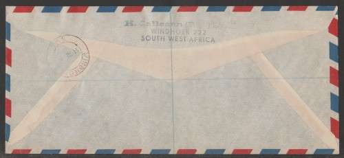 SWA 1952 LANDING OF VAN RIEBEECK SET ON REG AIRMAIL PRIVATE FDC WINDHOEK D/S