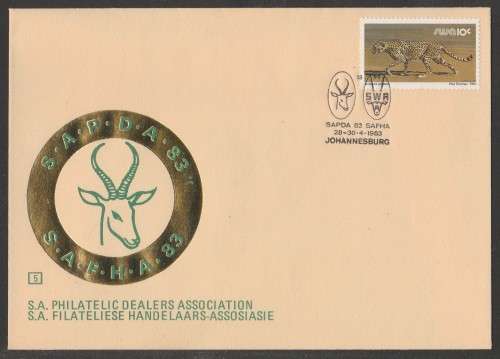 SWA 1983 SAPDA 83 COM COVER WITH JHB D/S 28-30/4/83