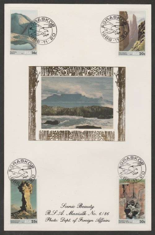 RSA 1986 SCENIC BEAUTY LIMITED EDITION MAXISILK CARD # 6/86