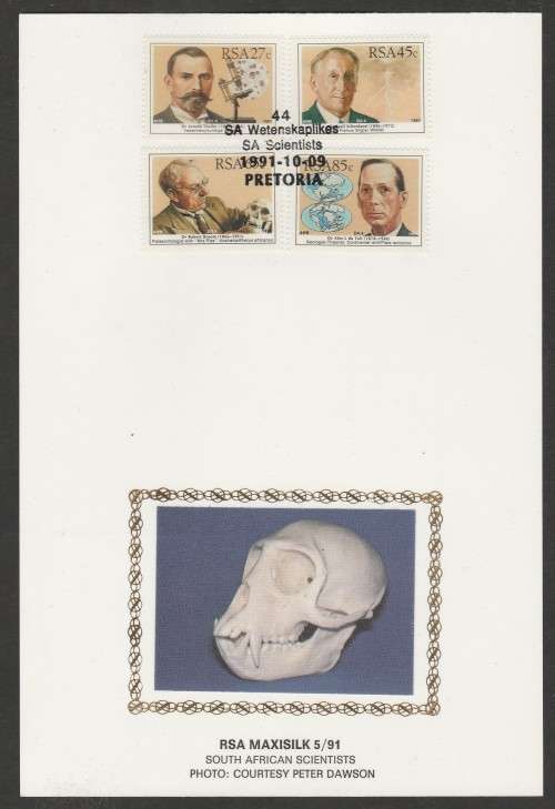 RSA 1991 SA SCIENTISTS LIMITED EDITION MAXISILK CARD # 5/91 PURPLE PROOF