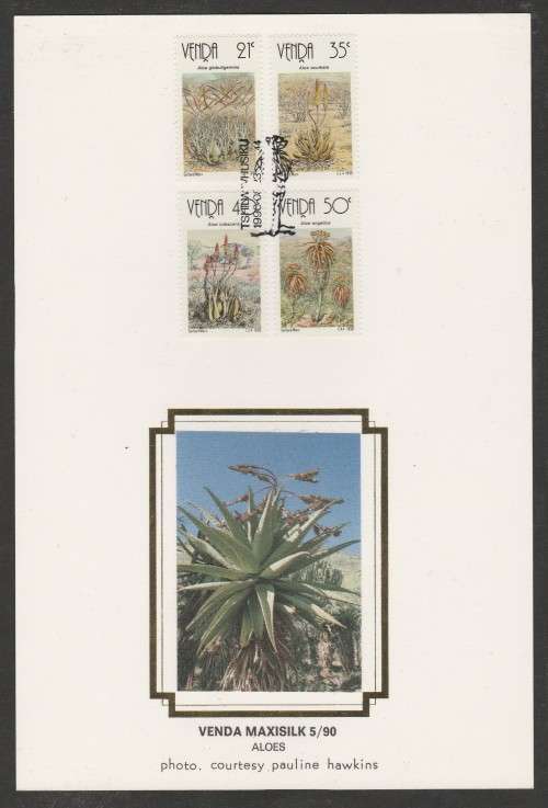 VENDA 1990 ALOES LIMITED EDITION MAXISILK CARD # 5/90