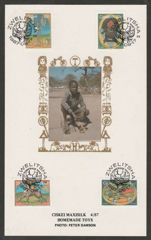 CISKEI 1987 HOMEMADE TOYS LIMITED EDITION MAXISILK CARD # 4/87