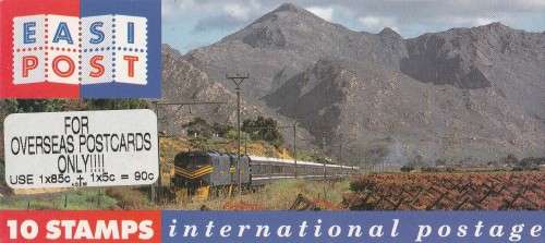 RSA 1993 BLUE TRAIN TOURISM BOOKLET WITH STICKER AND ADDED 5c ATTACHED LEFT AND 10c ROW 9