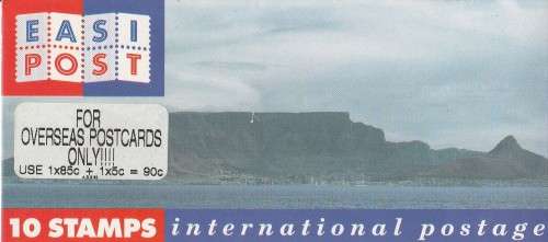 RSA 1993 TABLE MOUNTAIN TOURISM BOOKLET WITH STICKER AND ADDED 5c ATTACHED LEFT AND 10c ROW 2