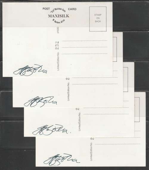 VENDA 1984 HISTORY OF WRITING SET OF 4 LIMITED EDITION MAXISILK CARDS #5 SIGNED BY ARTIST HEIN BOTHA