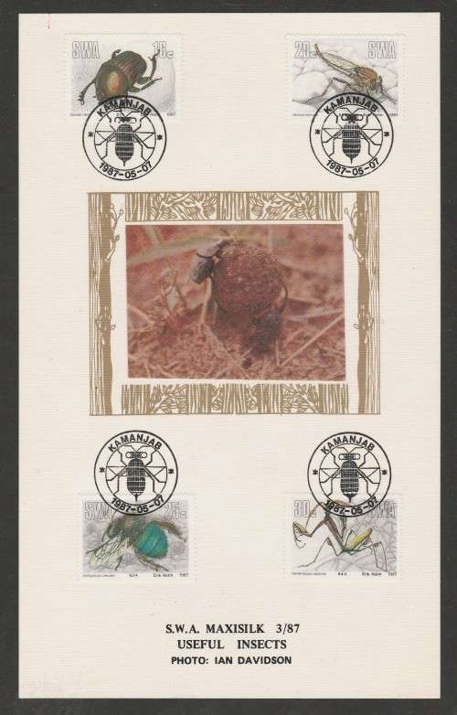 SWA 1987 USEFUL INSECTS LIMITED EDITION MAXISILK CARD # 3/87 COLOUR PROOF