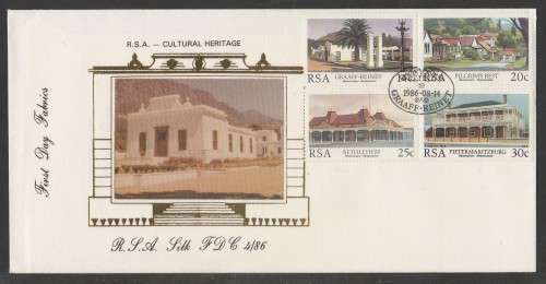RSA 1986 CULTURAL HERITAGE LIMITED EDITION SILK FDC 4/86