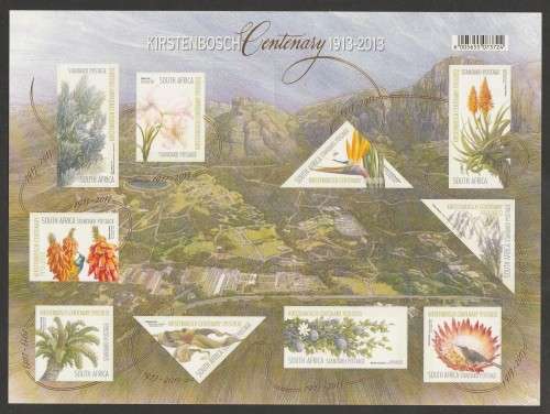 RSA 2013 KIRSTENBOSCH CENTENARY MNH FULL SHEET OF 10