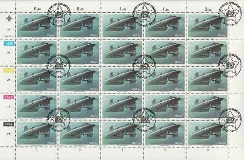RSA 1988 SIMONSTOWN NAVAL BASE 8c USED (CTO) FULL SHEET OF 25