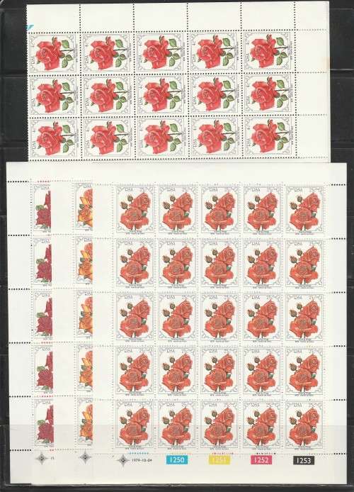 RSA 1979 ROSE CONVENTION SET OF 4 MNH FULL SHEETS