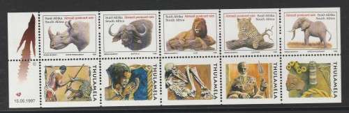 RSA 1997 BIG 5 THULAMELA MNH BOOKLET PANE DATED 1997/5/15