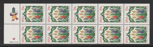 RSA 1996 CHRISTMAS MNH BOOKLET PANE