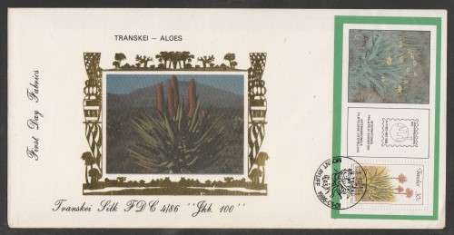 TRANSKEI 1986 ALOES M/S SILK FDC 4/86