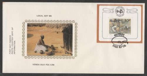 VENDA 1988 LOCAL ART M/S SILK FDC 5/88