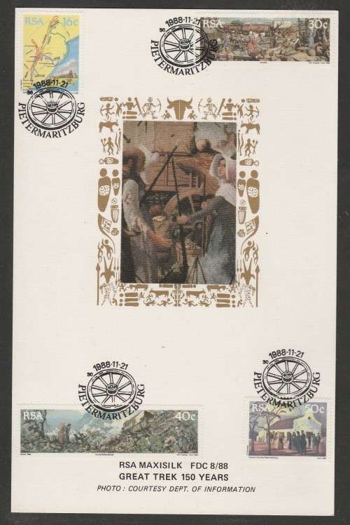 RSA 1988 150 YEARS GREAT TREK LIMITED EDITION MAXISILK CARD #8/88