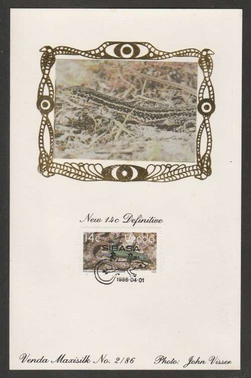 VENDA 1986 14c DEFINITIVE LIMITED EDITION MAXISILK CARD #2/86