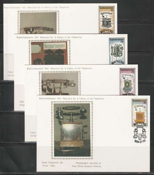 BOP 1984 HISTORY OF THE TELEPHONE SET OF 4 LIMITED EDITION MAXISILK CARDS #6
