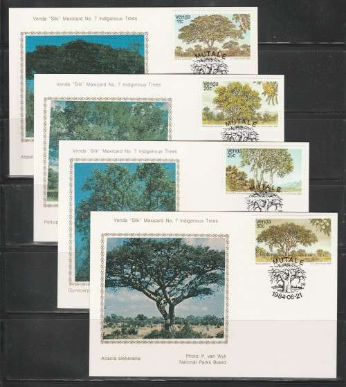 VENDA 1984 INDIGENOUS TREES SET OF 4 LIMITED EDITION MAXISILK CARDS #7