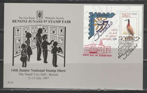 RSA 1997 BENONI JUNASS STAMP FAIR M/S PRIVATE MAXI CARD