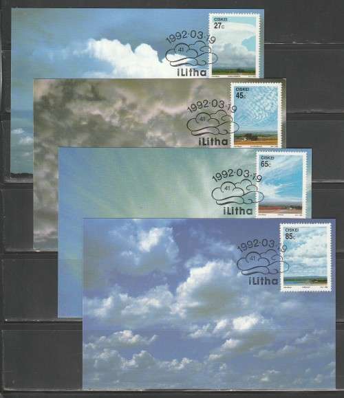 CISKEI 1992 CLOUD FORMATIONS SET OF 4 MAXI CARDS