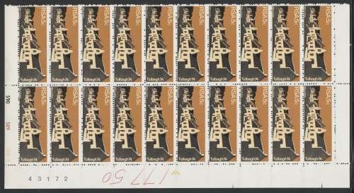 RSA 1974 TULBACH 5c MNH EXTENDED CONTROL BLOCK OF 20