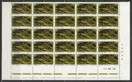 RSA 1973 WOLRAAD WOLTEMADE 5c MNH EXTENDED CONTROL BLOCK OF 25