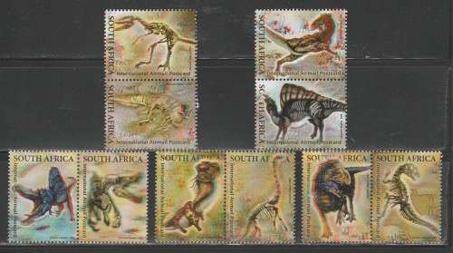 RSA 2009 DINOSAURS SET OF 5 MNH PAIRS