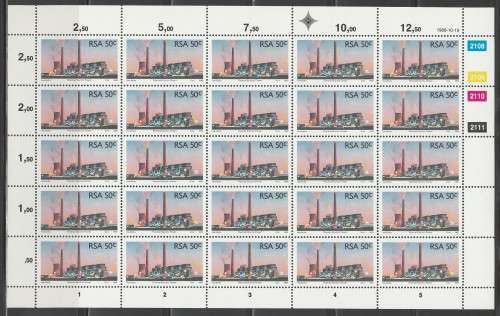 RSA 1989 ENERGY SOURCES 50c MNH FULL SHEET OF 25