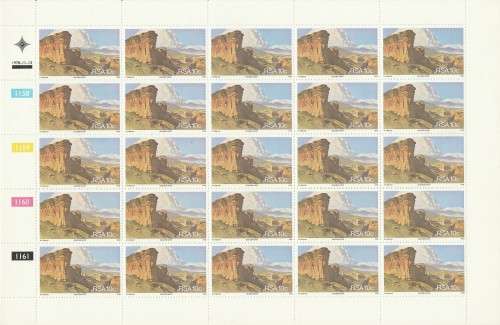 RSA 1978 TOURISM 10c MNH FULL SHEET OF 25 IMPERF RIGHT MARGIN