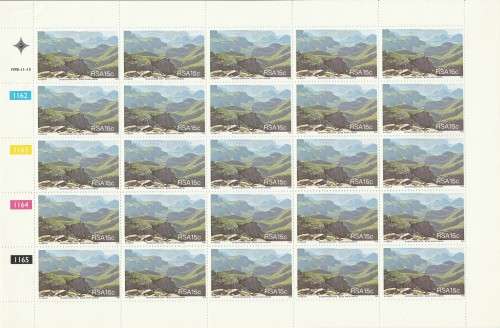 RSA 1978 TOURISM 15c MNH FULL SHEET OF 25 IMPERF RIGHT MARGIN