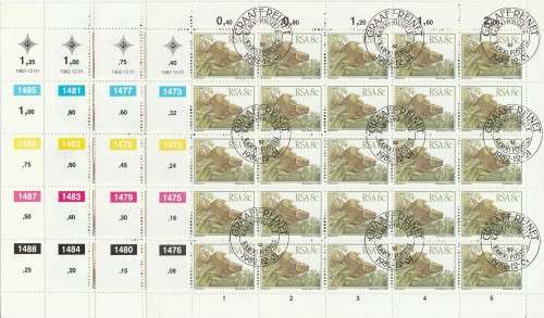 RSA 1982 PREHISTORIC ANIMALS SET OF 4 CTO FULL SHEETS OF 25