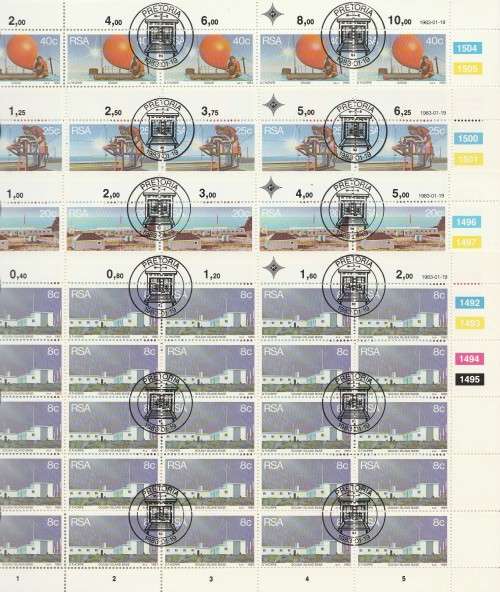 RSA 1983 WEATHER STATIONS SET OF 4 CTO FULL SHEETS OF 25