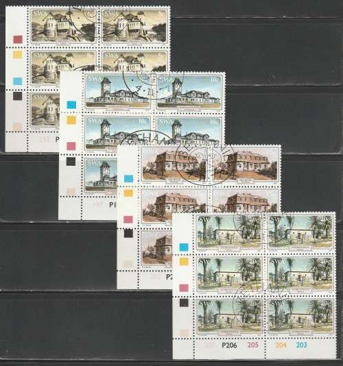 SWA 1977 HISTORIC HOUSES SET OF 4 CTO CONTROL BLOCKS OF 6