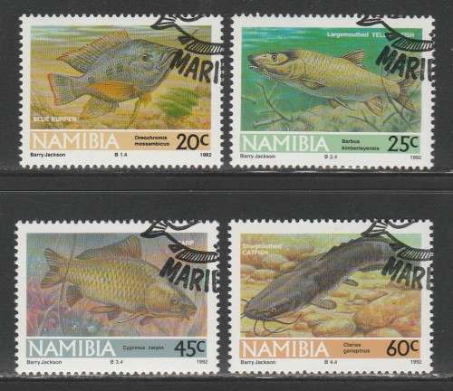 NAMIBIA 1992 FRESHWATER ANGLING SET OF 4 CTO SINGLES