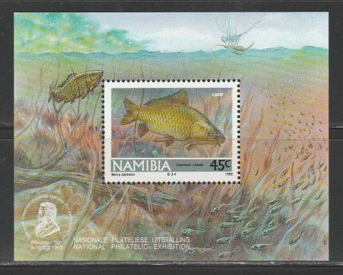 NAMIBIA 1992 FRESHWATER ANGLING MNH MINIATURE SHEET