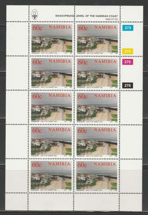 NAMIBIA 1992 SWAKOPMUND 60c MNH FULL SHEET OF 10