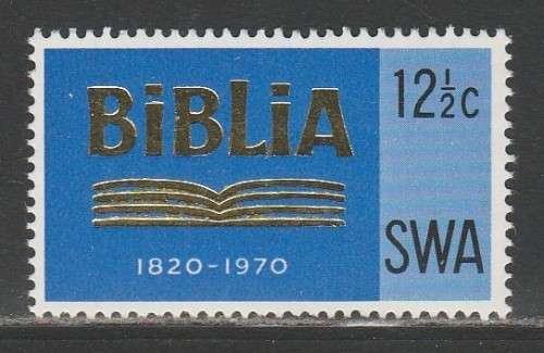 SWA 1970 BIBLIA 12and1/2c MNH SINGLE