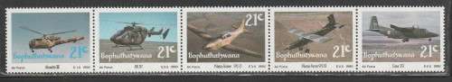 BOP 1990 AIR FORCE MNH STRIP OF 5