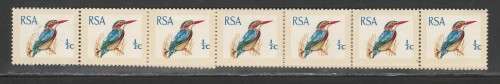RSA 1970 1ST DEFINITIVE 1/2c MNH PROVING COIL STRIP OF 22 SACC 287b