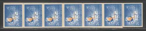 RSA 1971 1ST DEFINITIVE 2c MNH PROVING COIL STRIP OF 22 SACC 290e