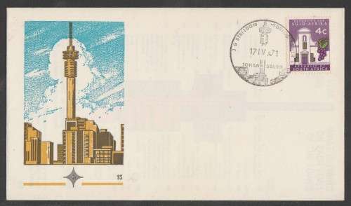 RSA 1971 STRIJDOM TOWER UNADDRESSED OFFICIAL FDC 15